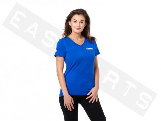 T-Shirt YAMAHA Paddock Blue Essentials Amalfi blau Damen